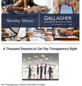 Image of the front of Monday Minute Issue 3 focusing on A Thousand Reasons to Get Pay Transparency Right
